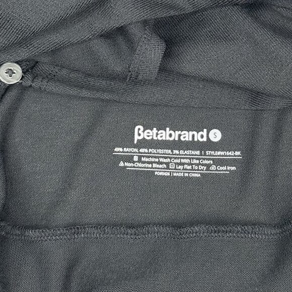 Betabrand Women's NWT Black Liz Wrap Tunic Roll Tab‎ Sleeve Sweater S/C38 - Picture 7 of 13
